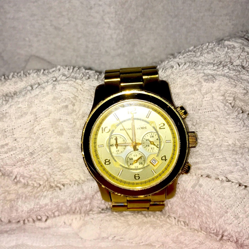 Gold-tone Michael Kors Chronograph Watch